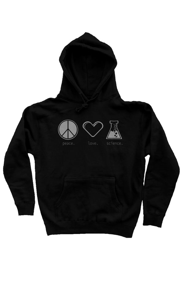 Peace. Love. Science. Unise Hoodie