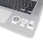 Peace. Love. Science. (Sticker)