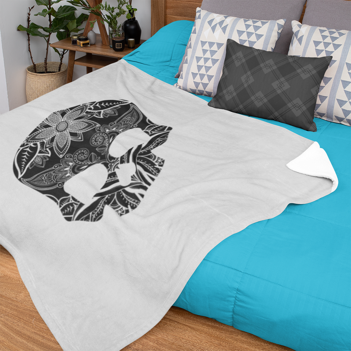 Queen size skull discount blanket